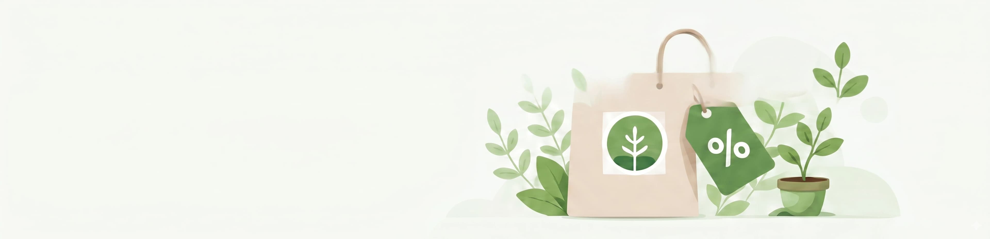 Eco-friendly shopping bag background banner