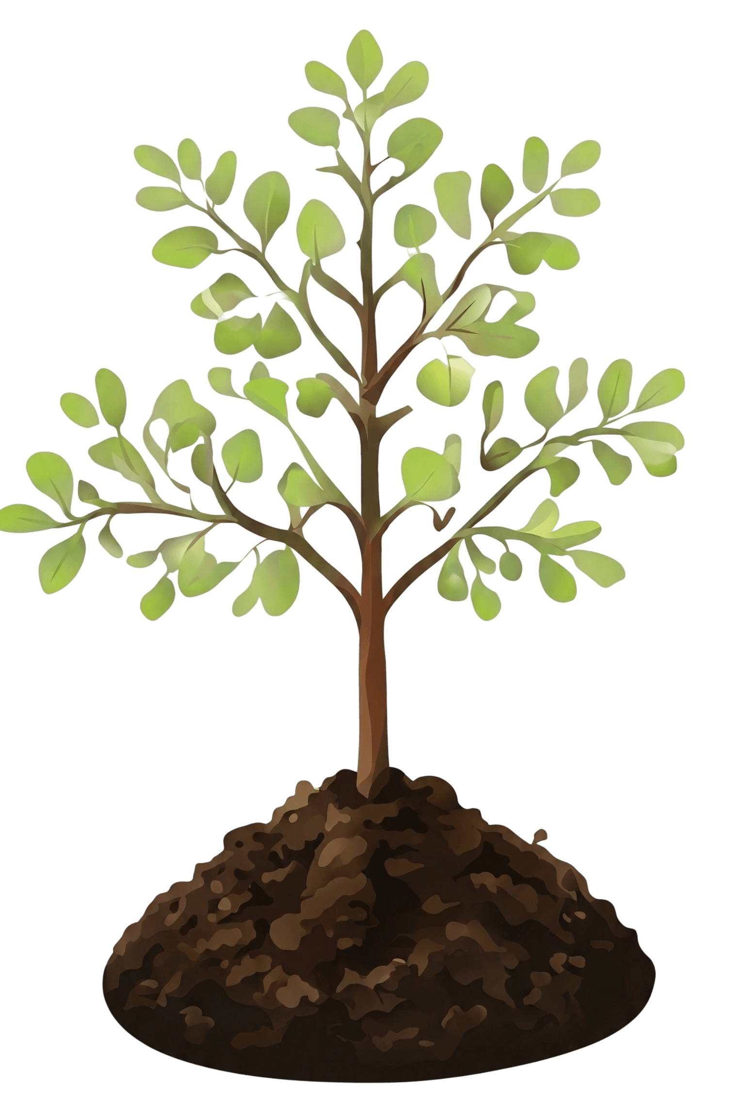 Hands holding a growing green seedling plant